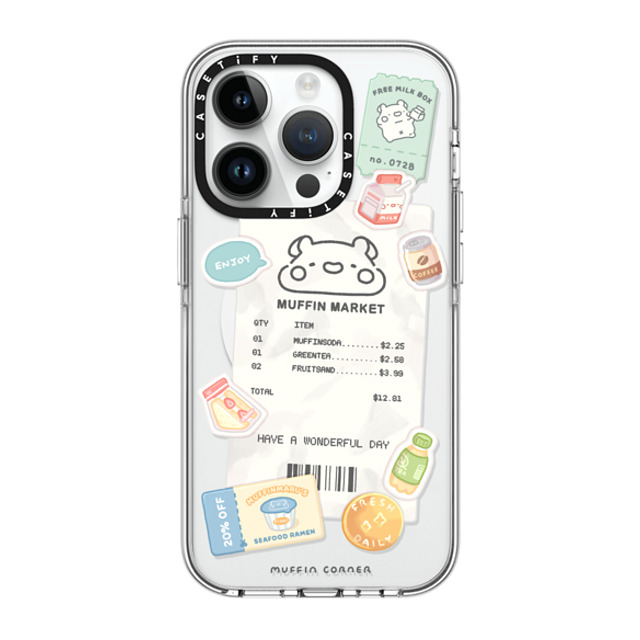 Muffin Corner x CASETiFY iPhone 14 Pro ケース クリア クリア ケース MagSafe対応 Muffinmaru's Konbini by Muffin Corner