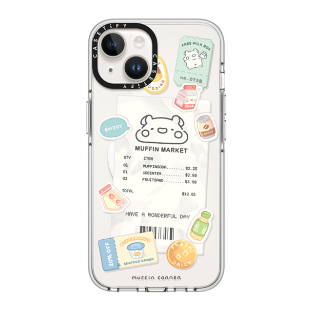 Muffin Corner x CASETiFY iPhone 14 ケース クリア クリア ケース MagSafe対応 Muffinmaru's Konbini by Muffin Corner