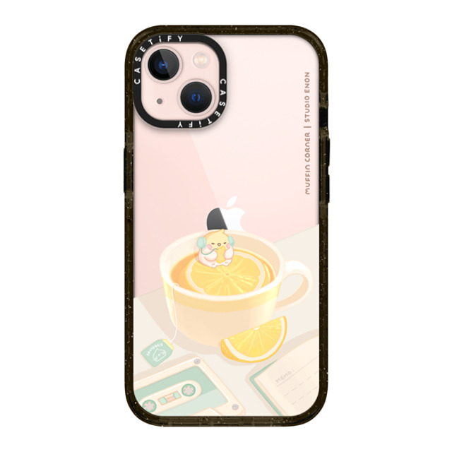 Muffin Corner x CASETiFY iPhone 13 ケース ブラック インパクトケース Lemon Lo-fi by Muffin Corner