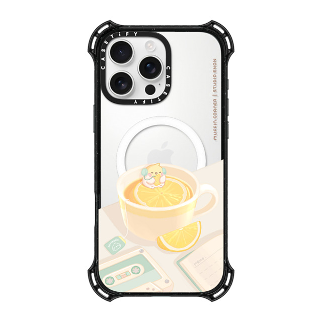 Muffin Corner x CASETiFY iPhone 16 Pro Max ケース ブラック バウンスケース Lemon Lo-fi by Muffin Corner