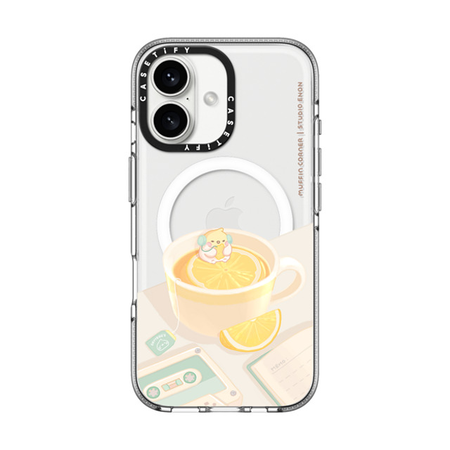 Muffin Corner x CASETiFY iPhone 16 ケース クリア クリア ケース MagSafe対応 Lemon Lo-fi by Muffin Corner