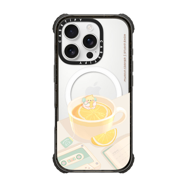 Muffin Corner x CASETiFY iPhone 16 Pro Case Black ウルトラ インパクトケース MagSafe 対応 Lemon Lo-fi by Muffin Corner Muffin Corner x CASETiFY iPhone 16 Pro Case Black ウルトラ インパクトケース MagSafe 対応 Lemon Lo-fi by Muffin Corner