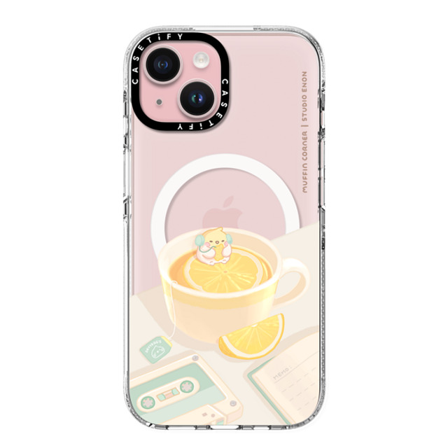 Muffin Corner x CASETiFY iPhone 15 ケース クリア クリア ケース MagSafe対応 Lemon Lo-fi by Muffin Corner