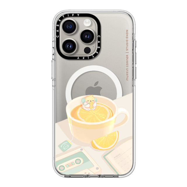 Muffin Corner x CASETiFY iPhone 15 Pro Max ケース クリア クリア ケース MagSafe対応 Lemon Lo-fi by Muffin Corner