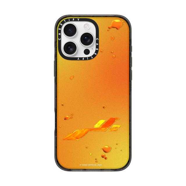 CASETiFY iPhone 16 Pro Max ケース ブラック インパクトケース YANGI Vibrant Neon Orange Case yangi official