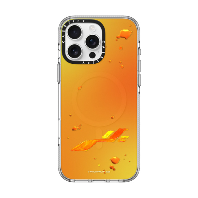 CASETiFY iPhone 16 Pro Max ケース クリア クリア ケース MagSafe対応 YANGI Vibrant Neon Orange Case yangi official