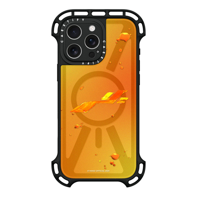 CASETiFY iPhone 16 Pro Max ケース ブラック ウルトラ バウンスケース MagSafe対応 YANGI Vibrant Neon Orange Case yangi official