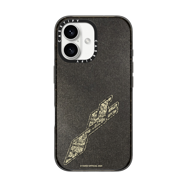 CASETiFY iPhone 16 ケース ブラック インパクトケース YANGI Faded Hoodie Case yangi official