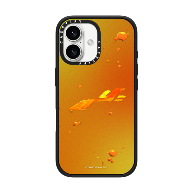 CASETiFY iPhone 16 ケース マットブラック インパクトケース MagSafe対応 YANGI Vibrant Neon Orange Case yangi official