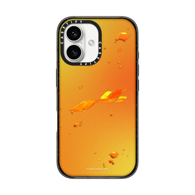 CASETiFY iPhone 16 ケース ブラック インパクトケース YANGI Vibrant Neon Orange Case yangi official