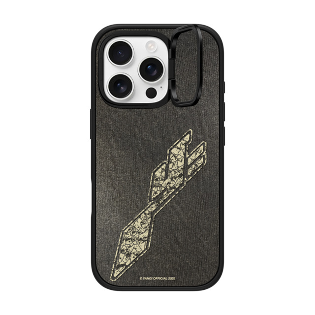 CASETiFY iPhone 16 Pro ケース マットブラック インパクトリングスタンドケース MagSafe対応 YANGI Faded Hoodie Case yangi official