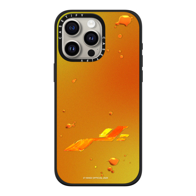 CASETiFY iPhone 15 Pro Max ケース マットブラック インパクトケース MagSafe対応 YANGI Vibrant Neon Orange Case yangi official