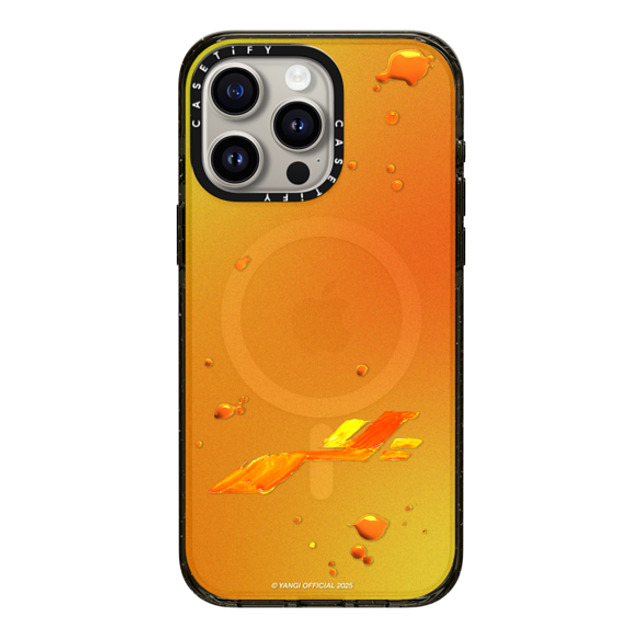 CASETiFY iPhone 15 Pro Max ケース ブラック インパクトケース MagSafe対応 YANGI Vibrant Neon Orange Case yangi official
