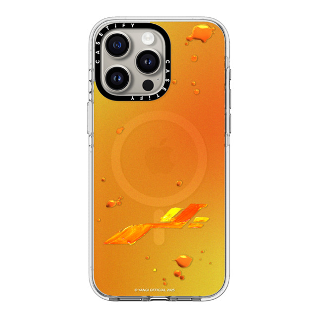CASETiFY iPhone 15 Pro Max ケース クリア クリア ケース MagSafe対応 YANGI Vibrant Neon Orange Case yangi official