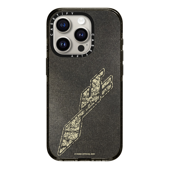CASETiFY iPhone 15 Pro ケース ブラック インパクトケース YANGI Faded Hoodie Case yangi official