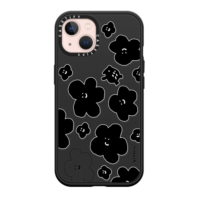 Cherng x CASETiFY iPhone 13 ケース マットブラック インパクトケース MagSafe対応 FLOWER MO (V2)