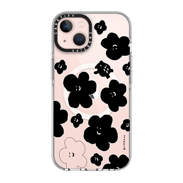 Cherng x CASETiFY iPhone 13 ケース クリア クリア ケース MagSafe対応 FLOWER MO (V2)