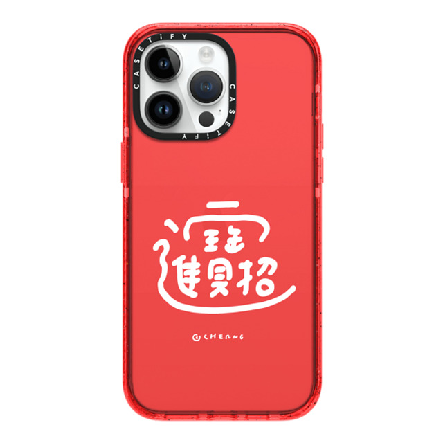 Cherng x CASETiFY iPhone 14 Pro Max ケース レッド インパクトケース Fortune