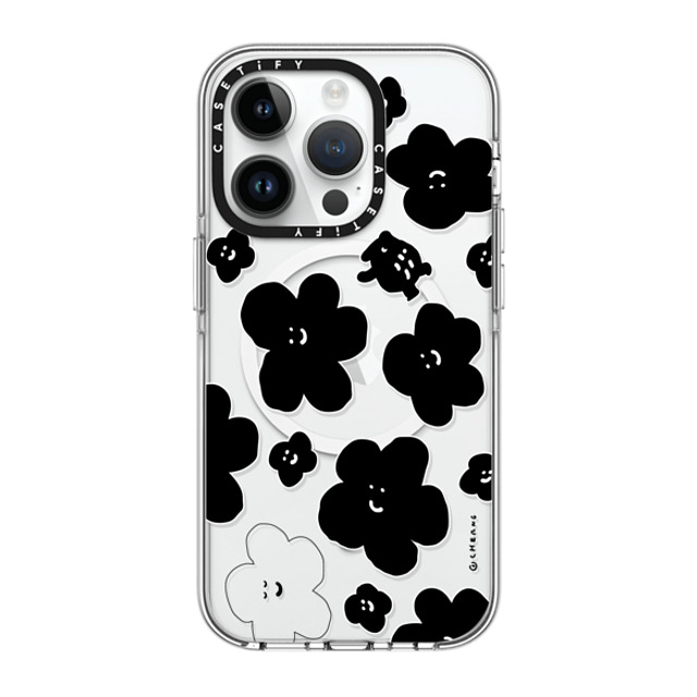 Cherng x CASETiFY iPhone 14 Pro ケース クリア クリア ケース MagSafe対応 FLOWER MO (V2)