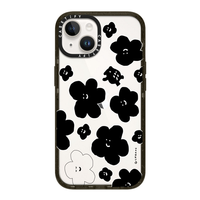 Cherng x CASETiFY iPhone 14 ケース ブラック インパクトケース FLOWER MO (V2)