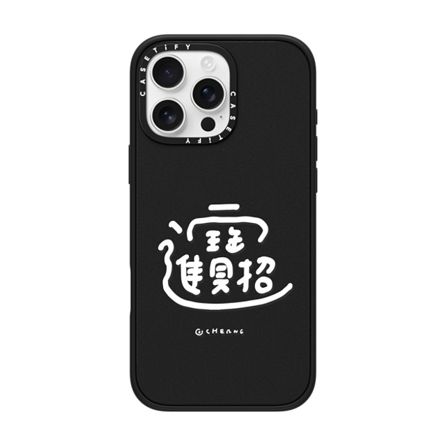 Cherng x CASETiFY iPhone 16 Pro Max ケース マットブラック インパクトケース MagSafe対応 Fortune