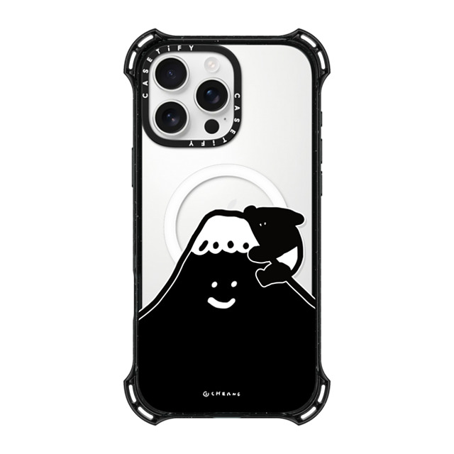 Cherng x CASETiFY iPhone 16 Pro Max ケース ブラック バウンスケース LAIMO FUJI