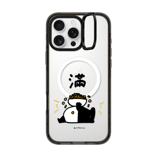 Cherng x CASETiFY iPhone 16 Pro Max ケース ブラック インパクトリングスタンドケース MagSafe対応 OVERFLOW