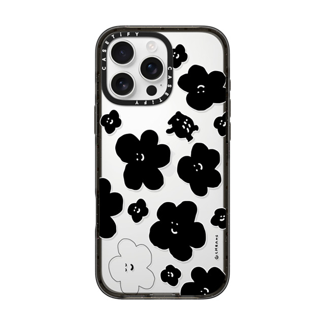 Cherng x CASETiFY iPhone 16 Pro Max ケース ブラック インパクトケース FLOWER MO (V2)