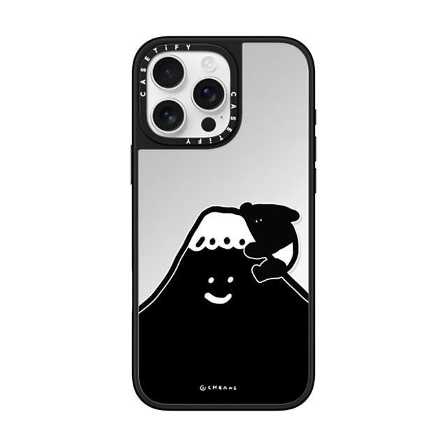 Cherng x CASETiFY iPhone 16 Pro Max ケース Silver on Black ミラーケース MagSafe対応 LAIMO FUJI