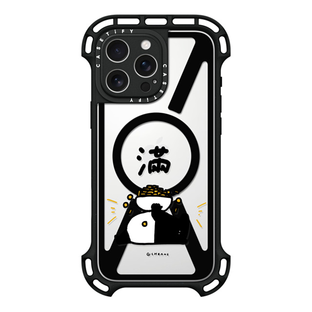 Cherng x CASETiFY iPhone 16 Pro Max ケース ブラック ウルトラ バウンスケース MagSafe対応 OVERFLOW