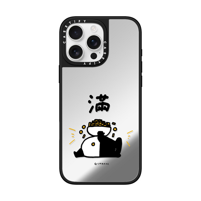 Cherng x CASETiFY iPhone 16 Pro Max ケース Silver on Black ミラーケース MagSafe対応 OVERFLOW