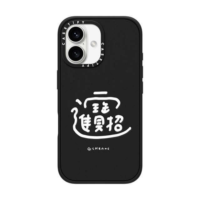Cherng x CASETiFY iPhone 16 ケース マットブラック インパクトケース MagSafe対応 Fortune