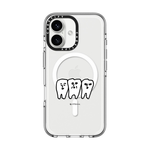 Cherng x CASETiFY iPhone 16 ケース Animal,Cartoon クリア クリア ケース MagSafe対応 TEETH Father's Day Cherng x CASETiFY iPhone 16 ケース Animal,Cartoon クリア クリア ケース MagSafe対応 TEETH Father's Day