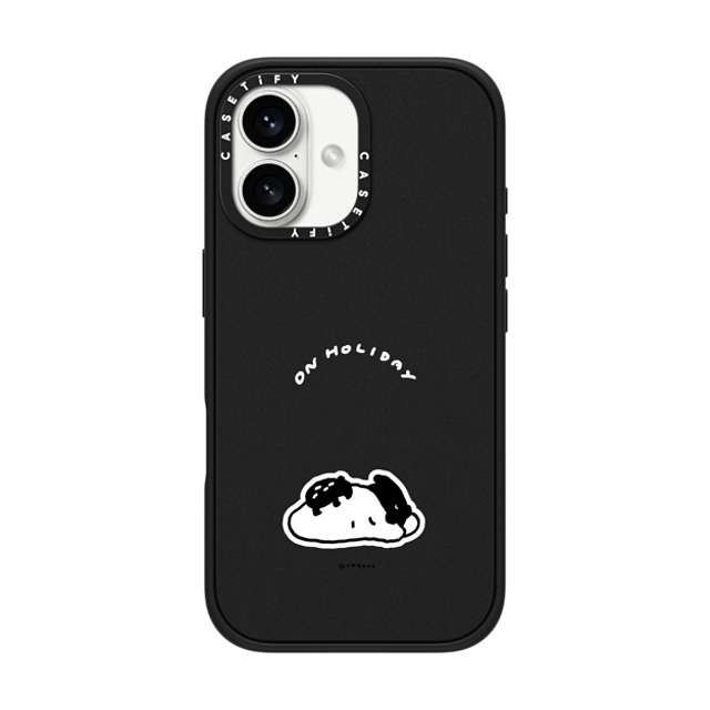 Cherng x CASETiFY iPhone 16 Case Animal,Cartoon Matte Black Impact Case MagSafe Compatible ON HOLIDAY Father's Day Cherng x CASETiFY iPhone 16 Case Animal,Cartoon Matte Black Impact Case MagSafe Compatible ON HOLIDAY Father's Day