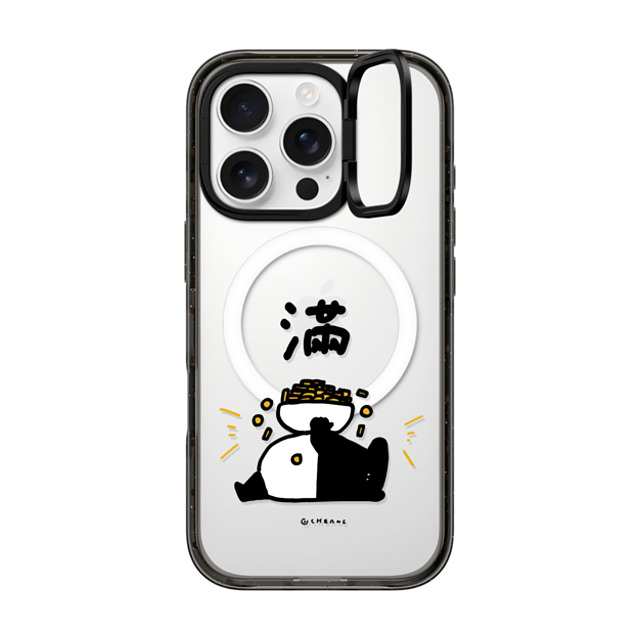 Cherng x CASETiFY iPhone 16 Pro ケース ブラック インパクトリングスタンドケース MagSafe対応 OVERFLOW