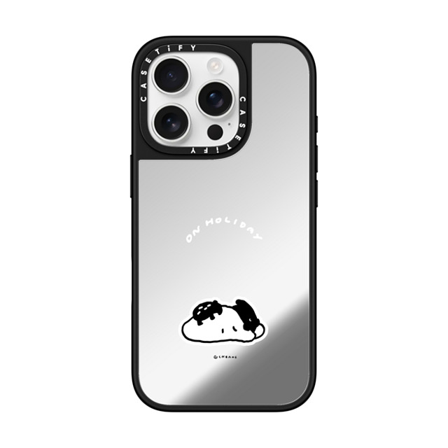 Cherng x CASETiFY iPhone 16 Pro Case Animal,Cartoon Silver on Black ミラーケース MagSafe対応 ON HOLIDAY Father's Day Cherng x CASETiFY iPhone 16 Pro Case Animal,Cartoon Silver on Black ミラーケース MagSafe対応 ON HOLIDAY Father's Day
