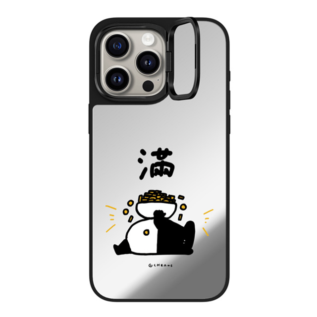 Cherng x CASETiFY iPhone 15 Pro Max ケース Silver on Black ミラー リングスタンドケース MagSafe対応 OVERFLOW