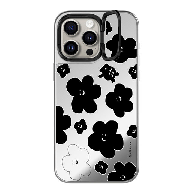 Cherng x CASETiFY iPhone 15 Pro Max ケース Animal,Cartoon シルバー (シルバーバンパー) ミラー リングスタンドケース MagSafe対応 FLOWER MO (V2) Mother's Day Cherng x CASETiFY iPhone 15 Pro Max ケース Animal,Cartoon シルバー (シルバーバンパー) ミラー リングスタンドケース MagSafe対応 FLOWER MO (V2) Mother's Day
