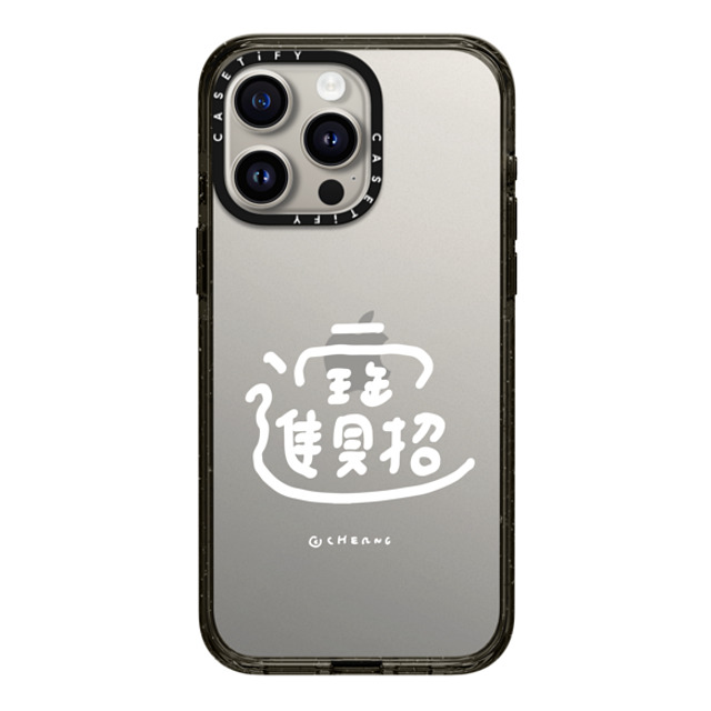 Cherng x CASETiFY iPhone 15 Pro Max ケース ブラック インパクトケース Fortune