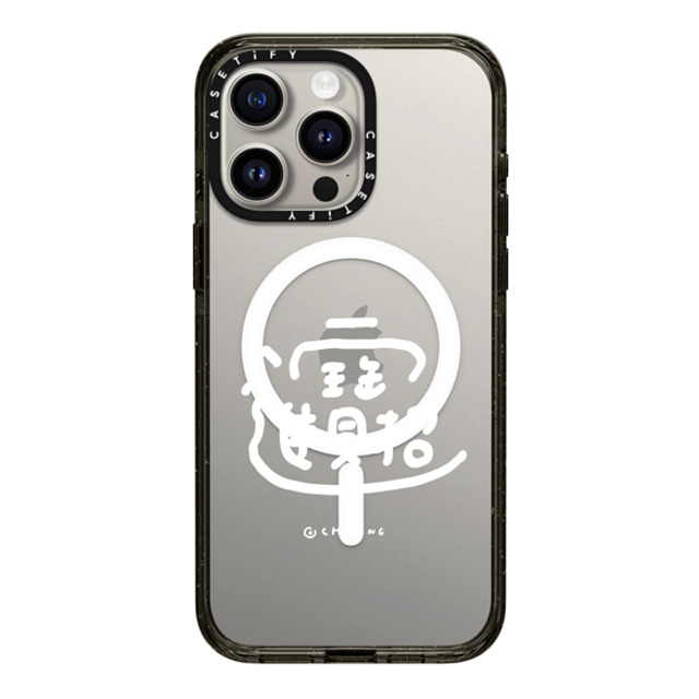 Cherng x CASETiFY iPhone 15 Pro Max ケース ブラック インパクトケース MagSafe対応 Fortune