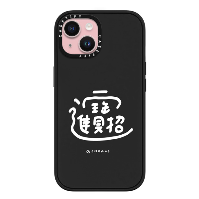 Cherng x CASETiFY iPhone 15 ケース マットブラック インパクトケース MagSafe対応 Fortune