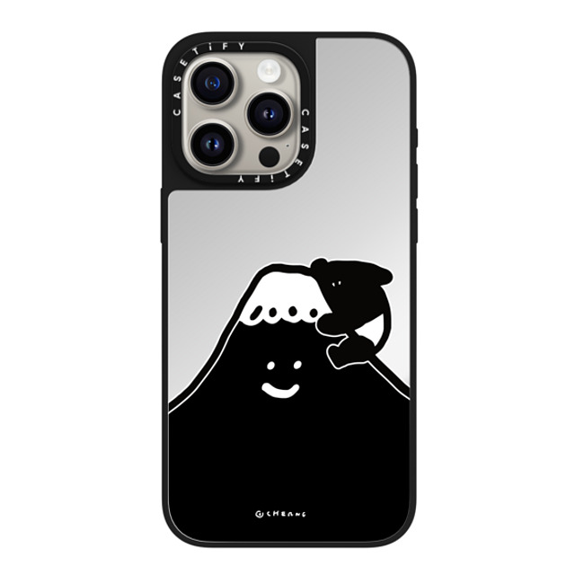 Cherng x CASETiFY iPhone 15 Pro Max ケース Silver on Black ミラーケース MagSafe対応 LAIMO FUJI