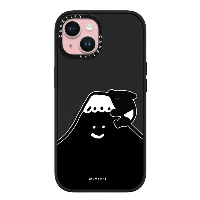 Cherng x CASETiFY iPhone 15 ケース マットブラック インパクトケース MagSafe対応 LAIMO FUJI