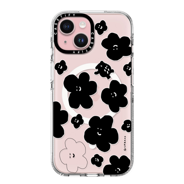 Cherng x CASETiFY iPhone 15 ケース クリア クリア ケース MagSafe対応 FLOWER MO (V2)