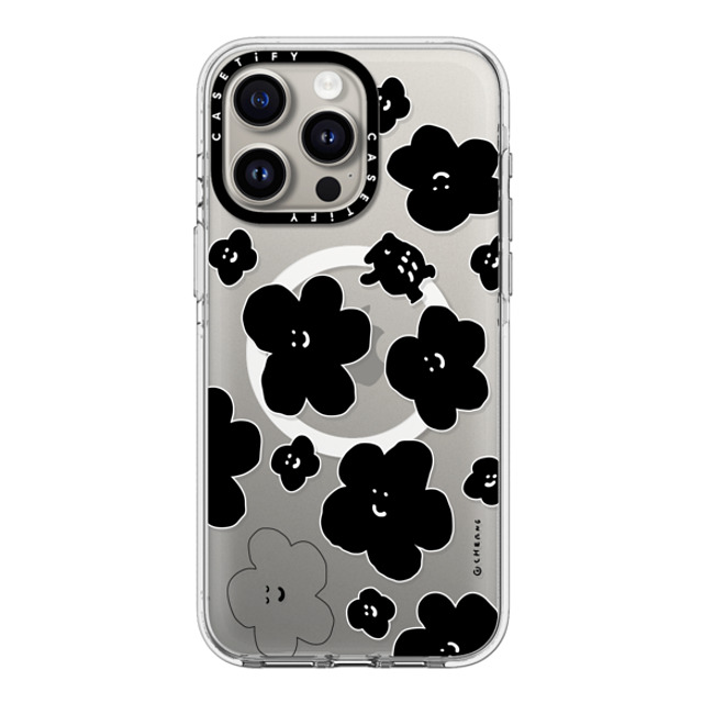 Cherng x CASETiFY iPhone 15 Pro Max ケース クリア クリア ケース MagSafe対応 FLOWER MO (V2)