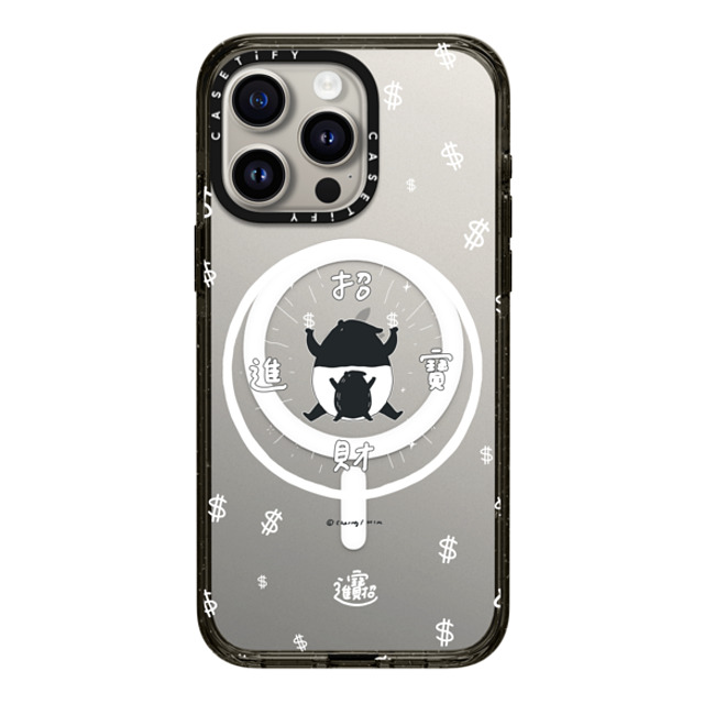 Cherng x CASETiFY iPhone 15 Pro Max ケース ブラック インパクトケース MagSafe対応 LAIMO- SHOW ME THE MONEY