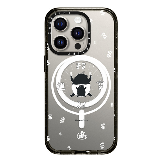 Cherng x CASETiFY iPhone 15 Pro ケース ブラック インパクトケース MagSafe対応 LAIMO- SHOW ME THE MONEY