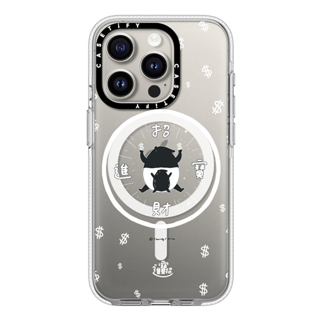 Cherng x CASETiFY iPhone 15 Pro ケース クリア クリア ケース MagSafe対応 LAIMO- SHOW ME THE MONEY