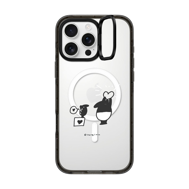 Cherng x CASETiFY iPhone 16 Pro Max ケース Heart,Animal ブラック インパクトリングスタンドケース MagSafe対応 GIVE YOU MY HEART Back to School Cherng x CASETiFY iPhone 16 Pro Max ケース Heart,Animal ブラック インパクトリングスタンドケース MagSafe対応 GIVE YOU MY HEART Back to School