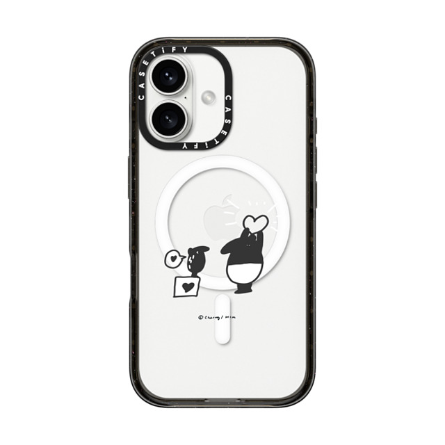 Cherng x CASETiFY iPhone 16 ケース Heart,Animal ブラック インパクトケース MagSafe対応 GIVE YOU MY HEART Back to School Cherng x CASETiFY iPhone 16 ケース Heart,Animal ブラック インパクトケース MagSafe対応 GIVE YOU MY HEART Back to School
